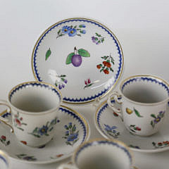 Richard Ginori Porcelain Cups and Saucers