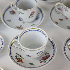 Richard Ginori Porcelain Cups and Saucers