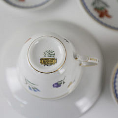 Richard Ginori Porcelain Cups and Saucers