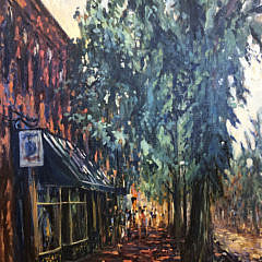 Illya Kagan Oil on Canvas, “Main Street, Nantucket”