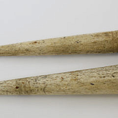 Two Antique Turned Whalebone Fids, circa 1850