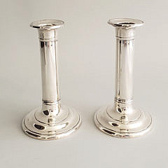 Pair of Stieff Sterling Silver Candlesticks