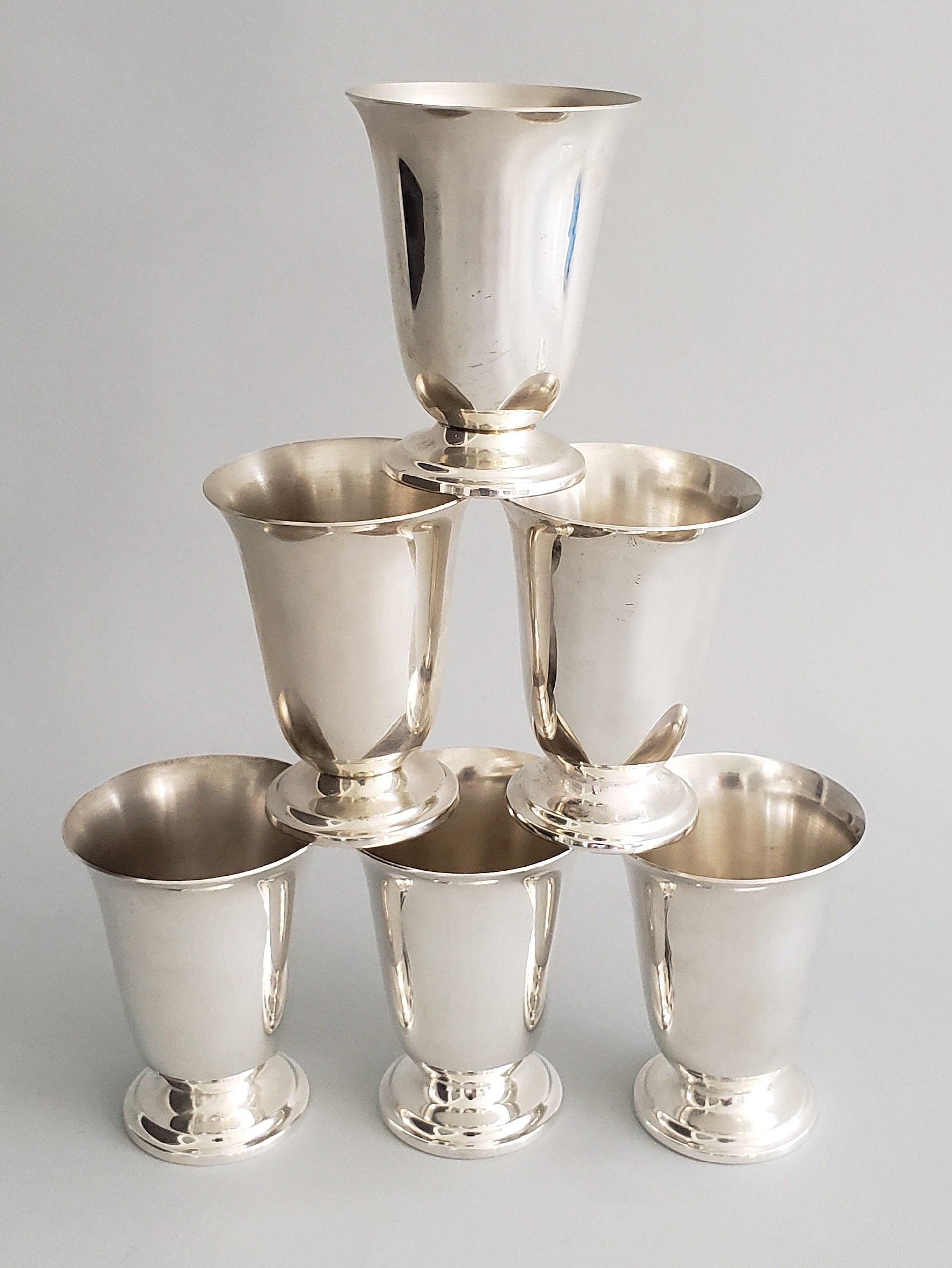 Sterling Silver 838 Cups Six Sterling Silver Cups Rafael Osona