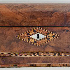 19th Century English Multiwood Inlaid Box