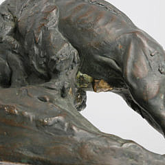 Pair of Joza Krupka Bronze-Clad Bison Bookends, circa 1914