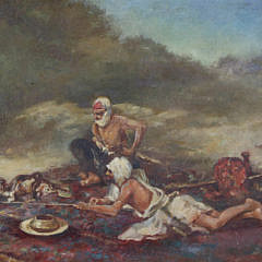 After Mariano Jose Maria Bernardo Fortuny Oil “The Arab Snake Charmer”