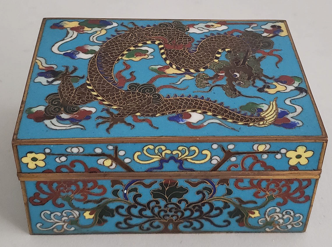101-Square-Cloisonne-Box-A-