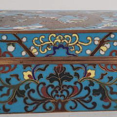 Antique Chinese Cloisonné Dragon Decorated Box