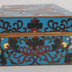 Antique Chinese Cloisonné Dragon Decorated Box