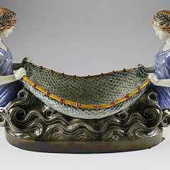 Wedgwood Majolica Low Naiad Center Bowl, circa 1882