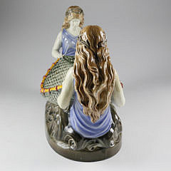 Wedgwood Majolica Low Naiad Center Bowl, circa 1882