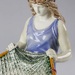 Wedgwood Majolica Low Naiad Center Bowl, circa 1882