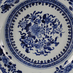 Chinese Export Porcelain Blue Shallow Bowl, circa 1760-1770