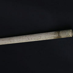 Cyrus Hussey Scrimshawed Nantucket Whalebone and Whale Ivory Walking Stick, circa 1830