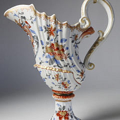 Samson Helm-Shaped Ewer and Shell-Form Basin, Paris, late 19th Century