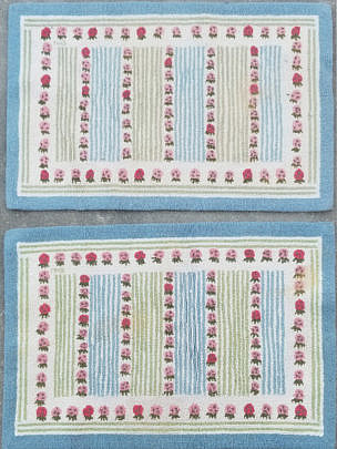 1557-54 Pair Clair Murray Strawberry Rug A