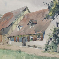 Watercolor on Paper “English Cottage”
