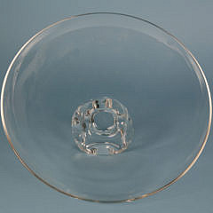 Signed Steuben Clear Crystal Footed Compote