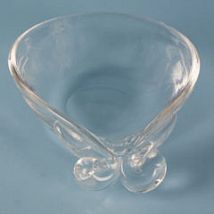 Signed Steuben Crystal Cookie Bowl