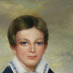 American Oil on Canvas “Portrait of a Boy”, 19th Century