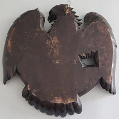 Carved and Painted American Eagle Plaque, 19th Century