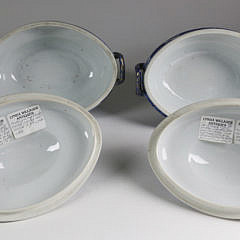 Pair of Chinese Export Porcelain Small Oval Soup Tureens, circa 1750