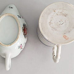 Chinese Export Tankard and Armorial Sauce Boat, 19th Century