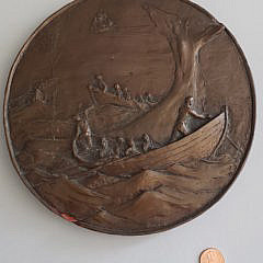 2183-955 Bronze Whaling Plaque A