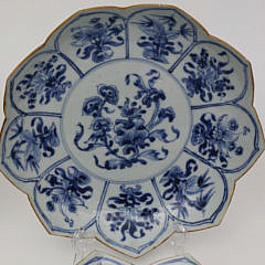 Set of Six Chinese Export Porcelain Lotus Dishes, circa 1700