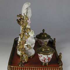 Louis XVI Style Inkstand with Blanc de Chine Quan Yin, 19th Century