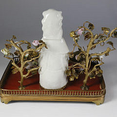 Louis XVI Style Inkstand with Blanc de Chine Quan Yin, 19th Century