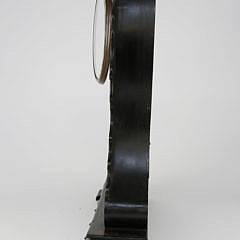 Papier Mache and Mother of Pearl Inlaid Black Japanned Bracket Clock, mid 19th Century