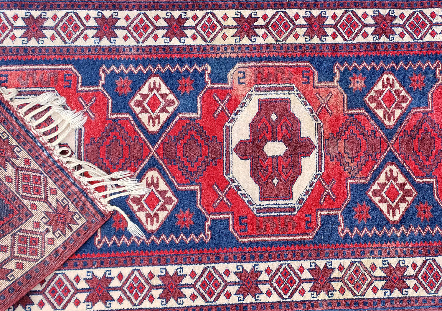 Turkish Tribal Runner Carpet Rug Vintage Turkish Tribal Carpet Runner