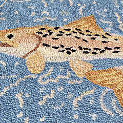 Claire Murray Hooked Rug, “Fish On”