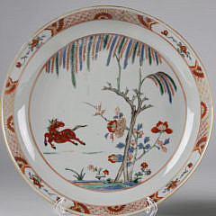 Pair of Early Chinese Imari Porcelain Dishes, circa 1720-30