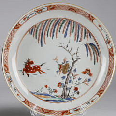 Pair of Early Chinese Imari Porcelain Dishes, circa 1720-30