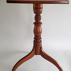 Early 19th Century New England Cherry Square Top Candlestand