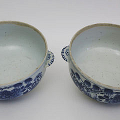 Pair of Chinese Export Circular Tureens with Covers, circa 1750