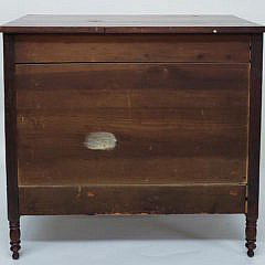 American Sheraton Cherry and Birch Four Drawer Chest of Drawers, 19th Century