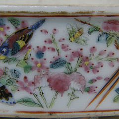 Two Various Chinese Export Porcelain Soap Dishes, 18th Century