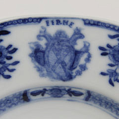 Pair of Chinese Export Armorial Small Dishes, Arms of Darlymple, circa 1785