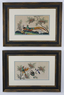 339-4621 Pair Chinese Pheasant Watercolors A_MG_1093