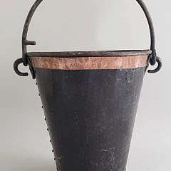 English Copper Banded Peat Bucket, 19th Century