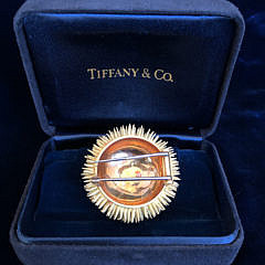 Tiffany & Co. 18k Yellow Gold Sea Urchin Pin, circa 1960s