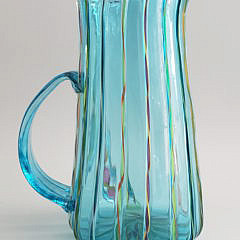 40-2674 Art Glass Pitcher A