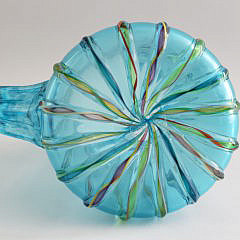 Robert Dane Hand Blown Polychrome Art Glass Pitcher