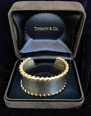 40-4847 Tiffany Company Sterling Gold Cuff A IMG_6913