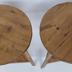 Pair of Vintage English Pine Cricket Tables