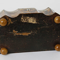 Fine British Regency Flaming Tortoiseshell Tea Caddy, circa 1820