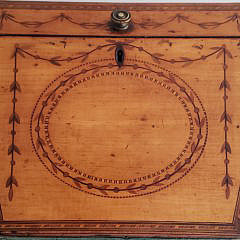 Satinwood Inlaid Sewing Box, 19th Century